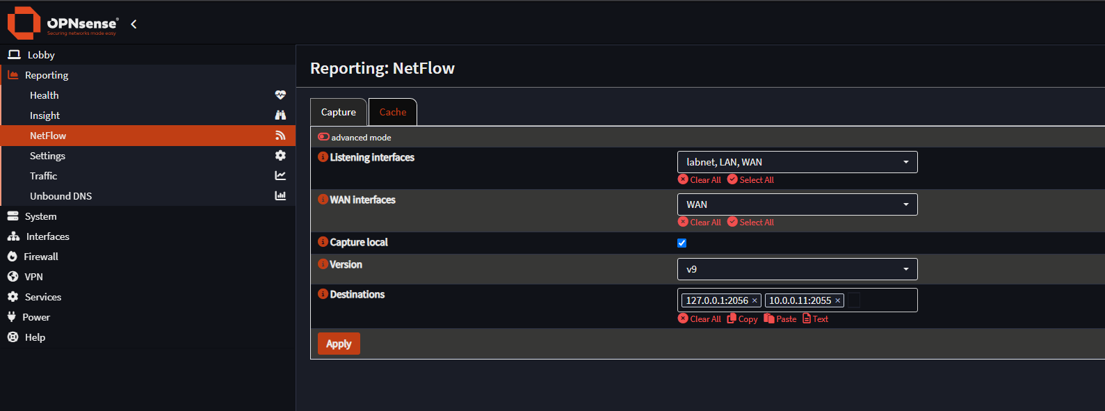 OPNsense settings
